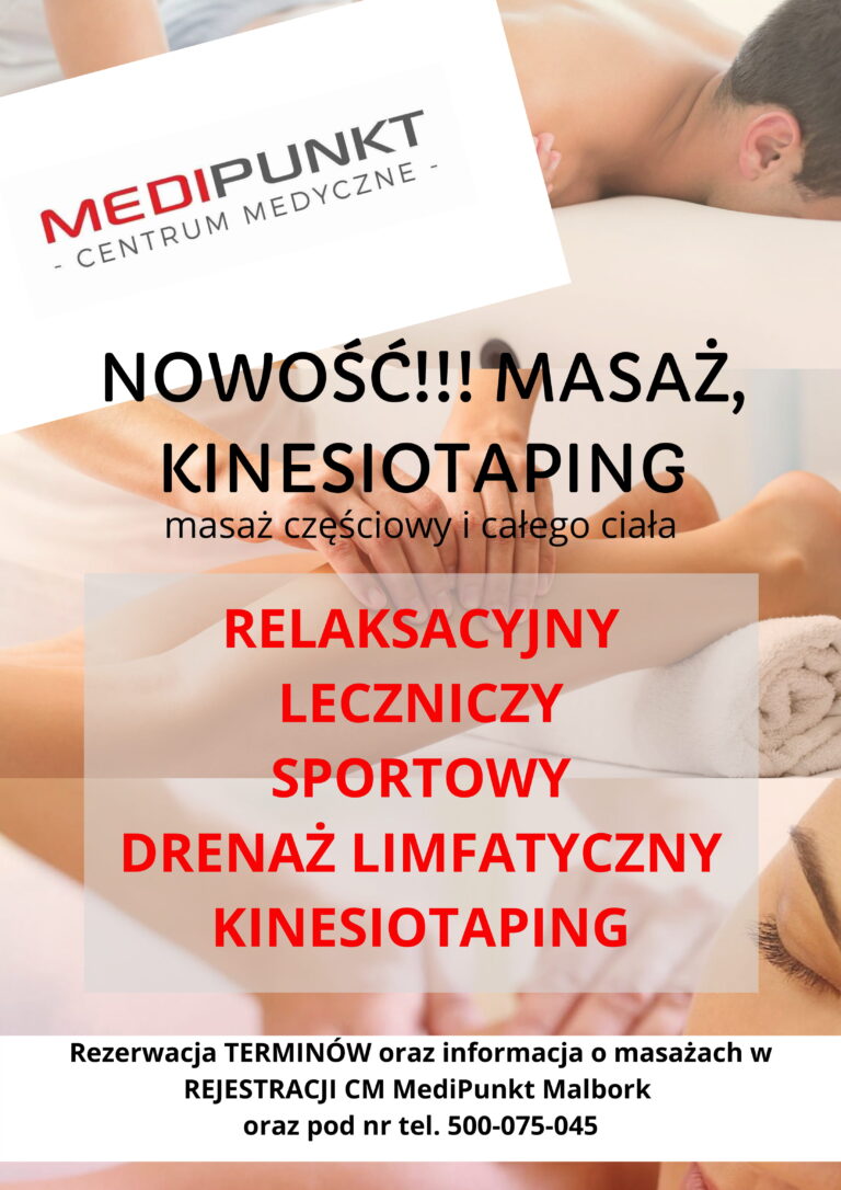 Read more about the article Nowość!!! MASAŻ, KINESIOTAPING
